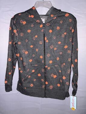 Kids Zip-Up Pumpkin Hoodie - NWT Size 14